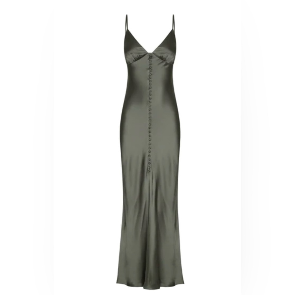 Shona Joy La Lune Bias Slip dress in OLIVE!